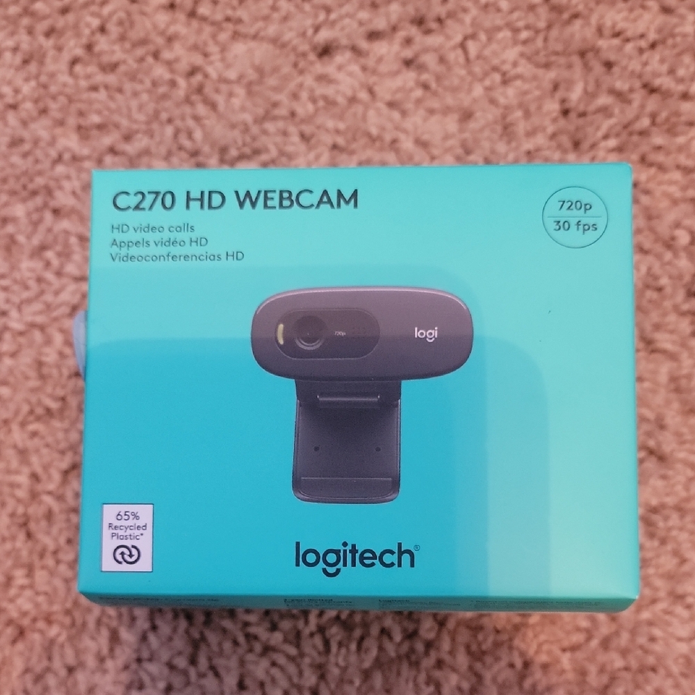 Logitech C270 HD Webcam - Black (NEW)
